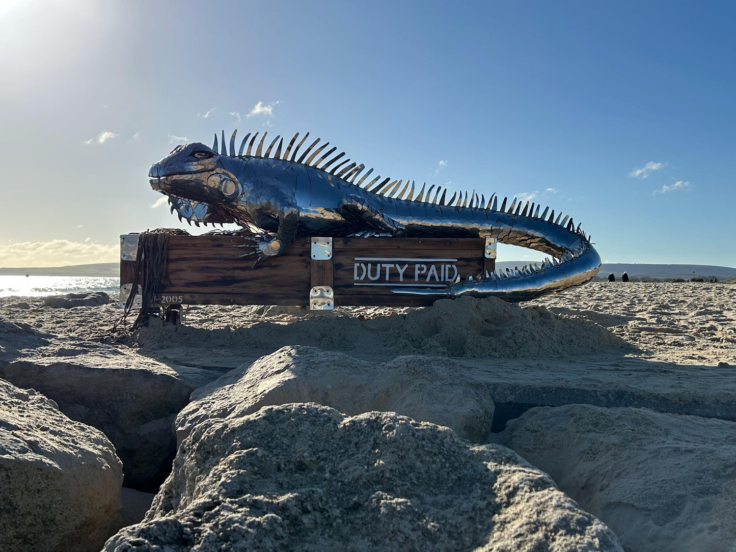 Metal Lizard Sculpture • Stainless Steel Reptile Decor • Gift for Lizard Lovers Handmade