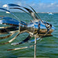 Handmade Stainless Steel Angelfish Sculpture - Coastal Nautical Decor