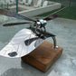 Handcrafted Stainless Steel Dragonfly Ornament on Wooden Base - Nature Inspired Decor