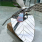 Handcrafted Stainless Steel Dragonfly Ornament on Wooden Base - Nature Inspired Decor