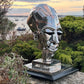 Handcrafted Stainless Steel & Copper Head Sculpture - 'Ebony'