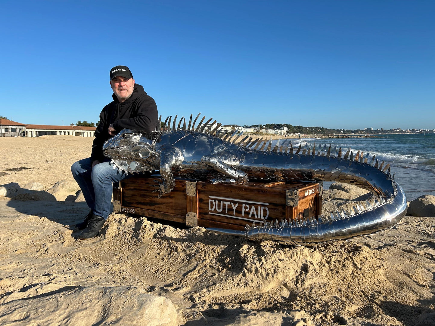 Metal Lizard Sculpture • Stainless Steel Reptile Decor • Gift for Lizard Lovers Handmade