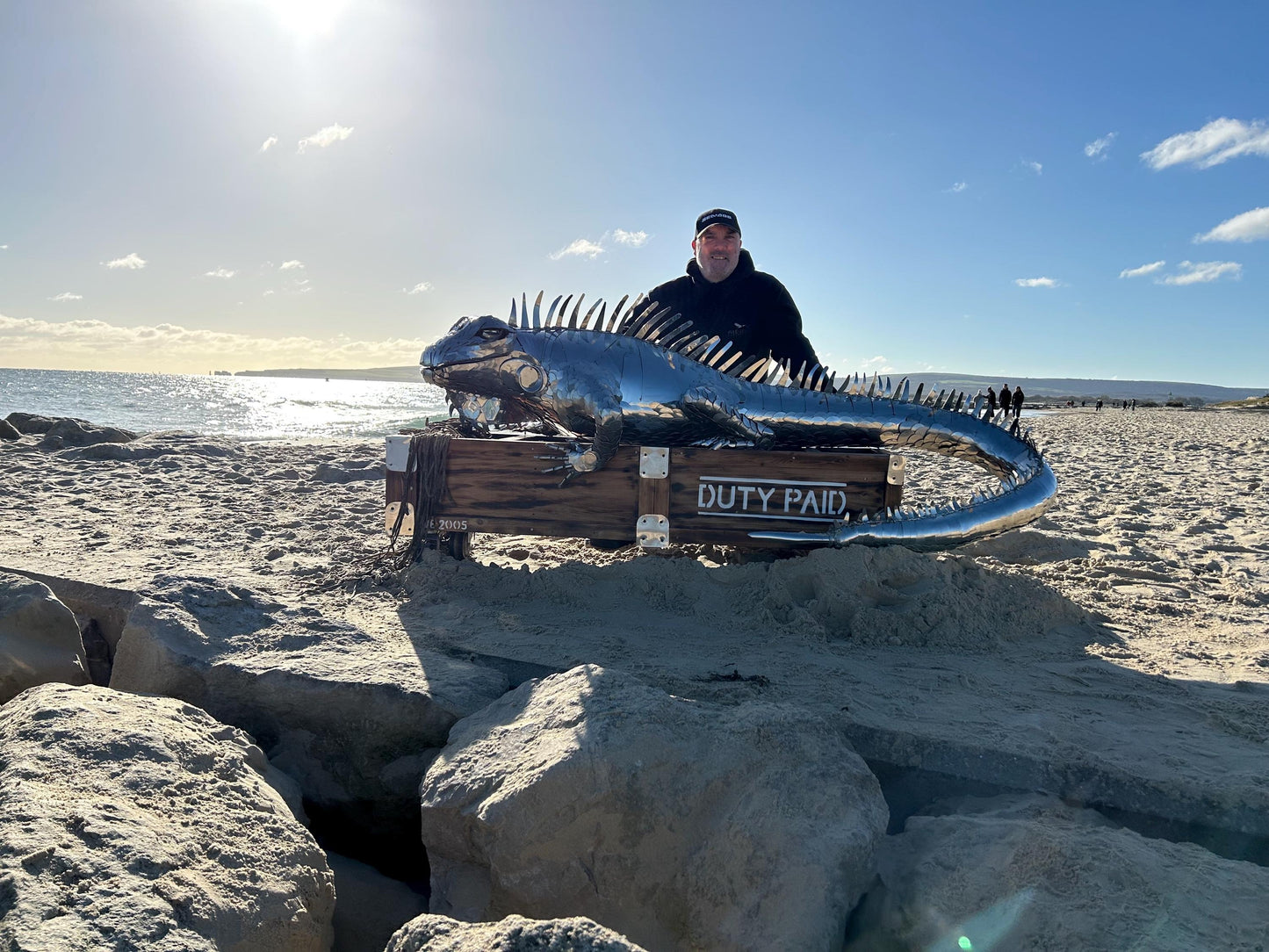 Metal Lizard Sculpture • Stainless Steel Reptile Decor • Gift for Lizard Lovers Handmade