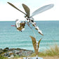 Handcrafted Stainless Steel Dragonfly Sculpture: Modern Garden Art