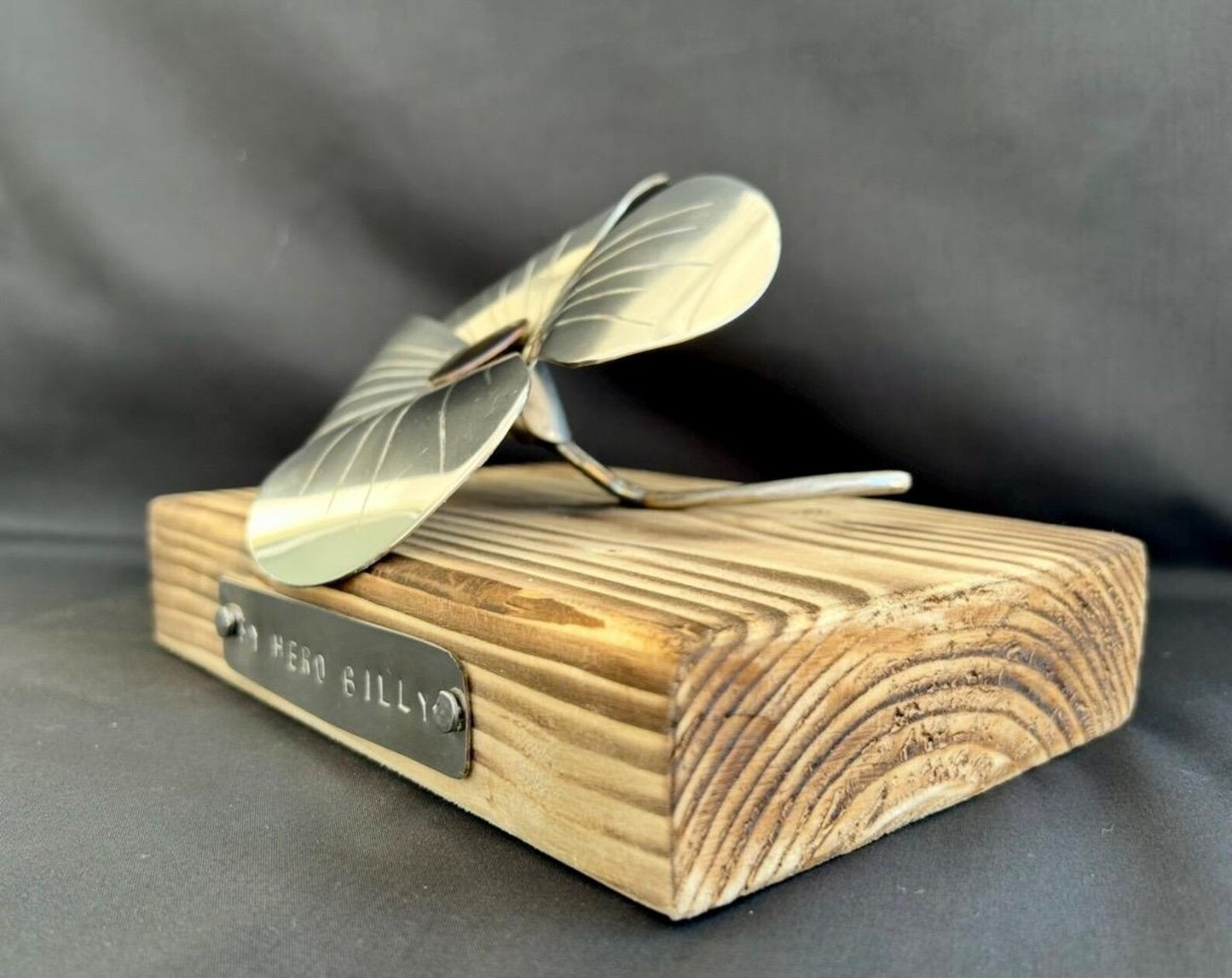 Metal Poppy Keepsake • Stainless Steel Remembrance Ornament • Memorial Tribute Art Gift